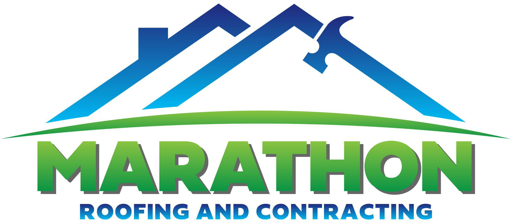 Marathon roofing and contracting logo.